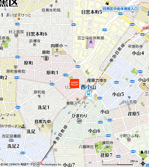 まいばすけっと西小山駅北店付近の地図